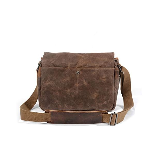 LGYKUMEG Kameratasche Wasserdicht Spiegelreflex,Messanger Bag,for System Cameras Beautiful Camera Bag,Kaffee – Bild 3