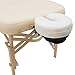 EarthLite Massage Face Cradle Cushion Memory Foam - Massage Table & Massage Chair Headrest Pillow w/Washable Fleece Cover, White