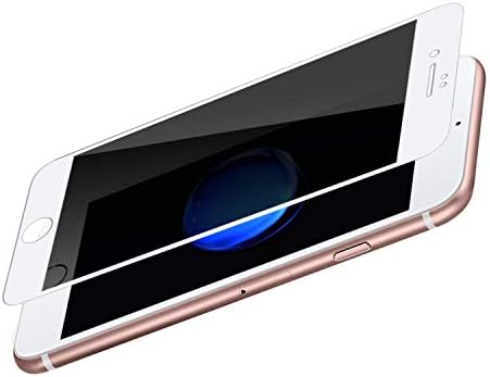 Privacy Screen Protector Compatible with iPhone 6 Plus/iPhone 6s Plus, Anti Spy High Definition Screen Protector iPhone 6s Plus, Yunqin Unbreakable Tempered Glass, 3D Full Coverage.(White)