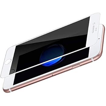 Privacy Screen Protector Compatible with iPhone 6 Plus/iPhone 6s Plus, Anti Spy High Definition Screen Protector iPhone 6s Plus, Yunqin Unbreakable Tempered Glass, 3D Full Coverage.(White)
