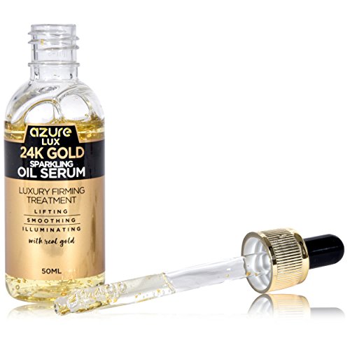 24K Gold Anti Aging Sparkling Oil Serum – Wrinkle, Fine Line & Acne Scar Reducing | Lifts and Smooths Skin | Tones and Illuminates – 50ml