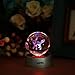 AXAYINC 3D Crystal Ball LED Night Lights Advance Laser Engraving Children's Gift (Umbreon)