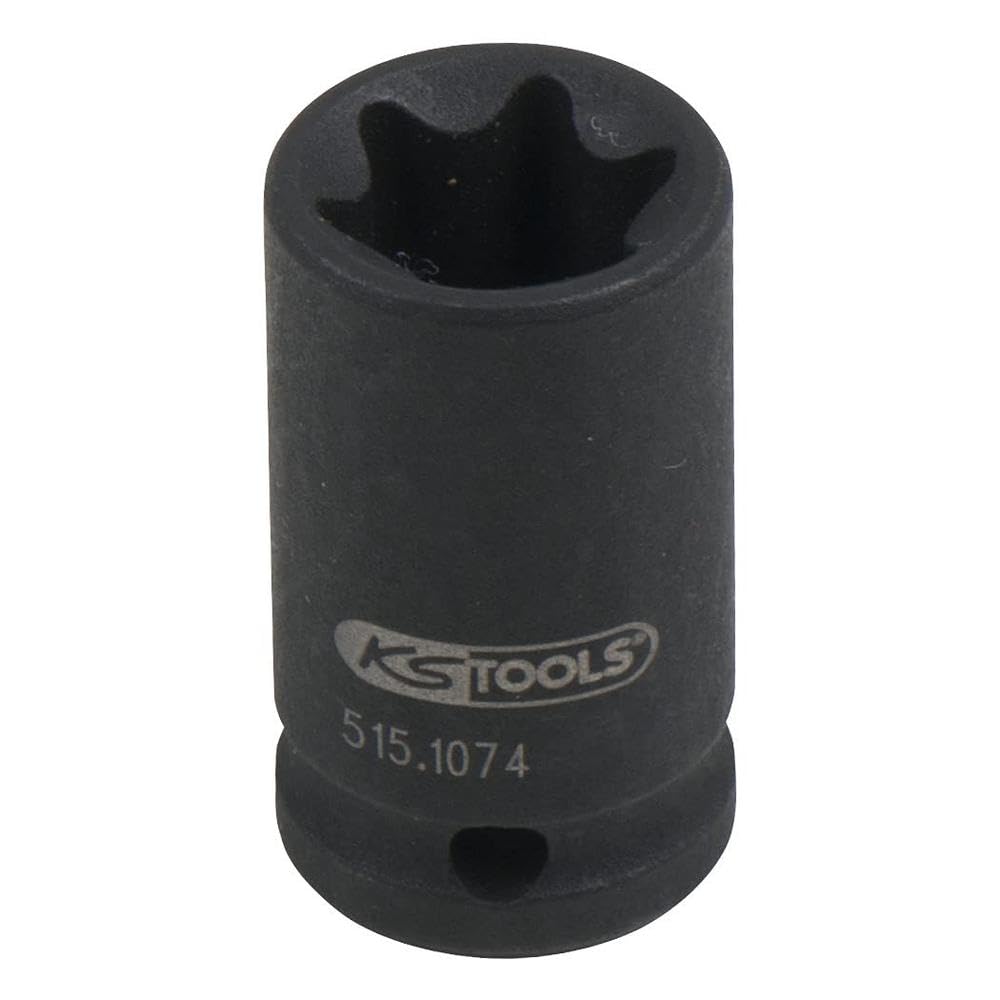 KS Tools 515.1074 1/4" Torx E Power Socket Short E12 Inch
