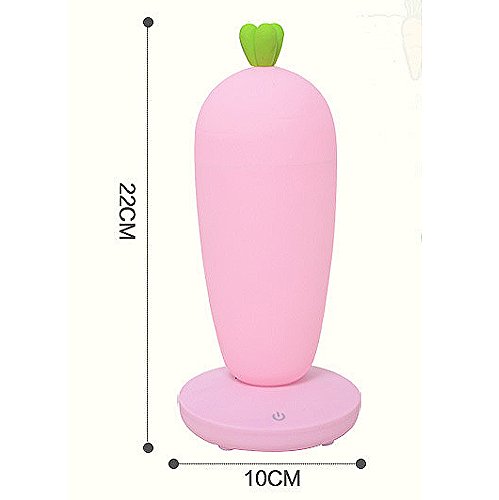ZLMC Radish LED night light children bedroom bedside lamp decoration lamp (Pink)