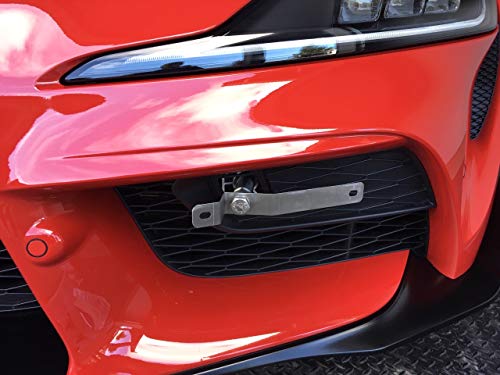 GMG Motorsports NO Holes License Plate Bracket for The Toyota Supra (2020- Present) No Drill Tow Hook License Plate Mount