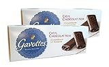 Gavottes - Crispy Lace Crepes From France Covered in Dark Chocolate 2 Packs 2x18 Crepes 2x3.2oz (4 PACK)