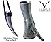 Viking Drinking Horn with stand - Medieval Inspired BPA Free Drinking Horn (16 oz) (Black)