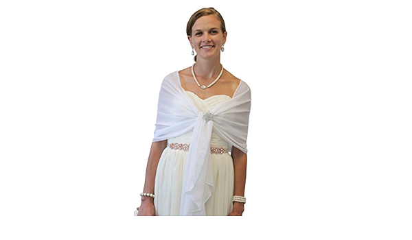 white evening wrap