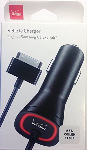 Verizon Vehicle Car Power Charger For Samsung Galaxy Tab SGH-i987 / SCH-i800 / SPH-P100 SGH-T849 / 7.0 Plus / 7.7 / 8.9 GT-P7310 / Note 10.1 / i905 / 10.1 GT-P7510 / Tab 2 10.1 (Carrier Packaging)