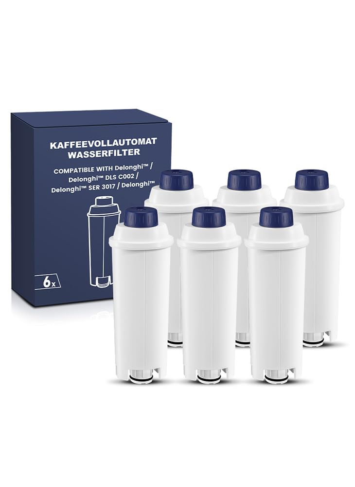 Mutital 6er-Pack Kaffeevollautomat Wasserfilter, Ersatz für De'Longhi, Kompatibel mit Delonghi ECAM-Serie, Dinamica, Cappuccino System, Magnifica, ETAM Autentica und Verschiedener Modelle von Esam (6)