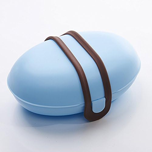Comfspo Oval Plastic Soap Box With Cover and Belt,Dish,Soap Container, Keeps Soap Dry,Easy Cleaning