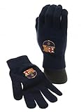 FC Barcelona Black Gloves - Knitted Adult Size - Black - Great for Men, Women and Kids - One Size Fits Most - FC Barcelona Soccer Fan Gear