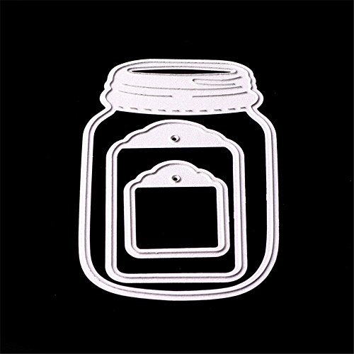 Dream_light Metal Cutting Dies, Embossing Dies Stencil Template Mould for DIY Scrapbooking Photo Album Paper Card Making Craft Wedding Party Decoration DIY Gift, Die-Cuts (Bottle Tag)