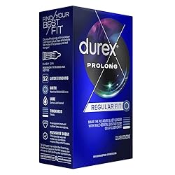 Durex Condom Prolong Natural Latex Condoms, 12