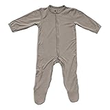 KYTE BABY Soft Organic Bamboo Rayon Footies, Snap Closure, 0-24 Months, Solid Colors