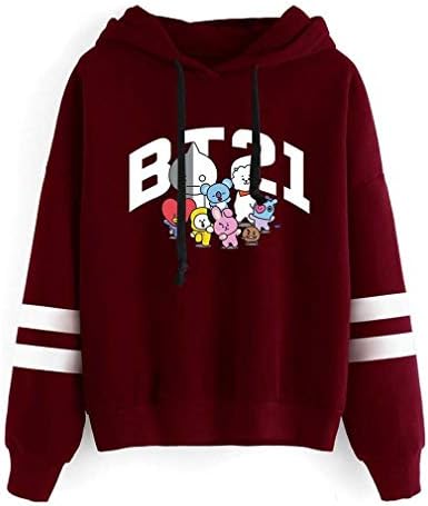 Tang Queen TQ Unisex BTS Bangtan Boys BT21 Hoodies Sport Pullover Sweatshirt Outwear