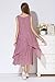FEESON Women's Casual Double Layers Irregular Loose Sleeveless Cotton Linen Dress