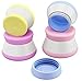 Silicone Travel Cream Jars Cosmetic Containers with Sealed Lids 20ml Per Piece Assorted for Face Hand Body Cream Travel Size Accessories(4 Pack)