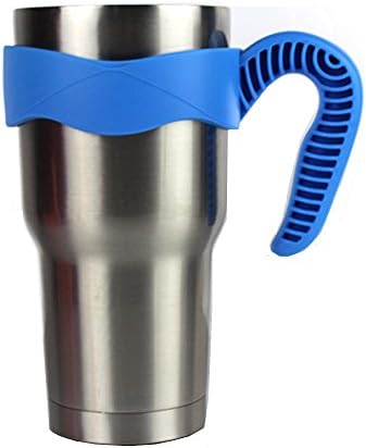 Handle for 30 Oz Yeti Rambler Tumbler,RTIC,Sic,Ozark Trail Holder Stainless Steel Mug Cup Anti-slip Grip (Blue)