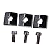 MagiDeal 3 Pieces Electric Guitar Locking Nut Clamp&Screws for Floyd Rose Tremolo Bridge - Black