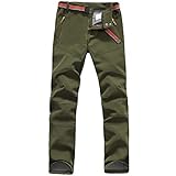 Yutona Women’s Outdoor Sports Windproof Waterproof Hiking Mountain Ski Pants Soft Shell Fleece Lined Trouser