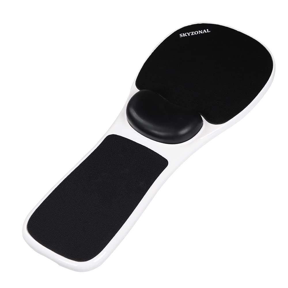SKYZONAL Ergonomic Adjustable Armrest Wrist Rest-Only Adjustable for Chair (Extra Long Zip Ties Included)