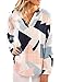 ECOWISH Womens Floral Printed V-Neck Long Sleeves Geometric Pattern Blouses Casual Tops,Multi,US L
