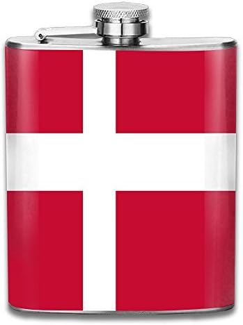 Jinyimingpi Flag Of Denmark Stainless Steel Liquor Pocket Bottle Hip Flask Wine Pot Wine Flagon 7OZ