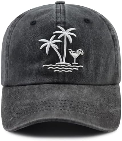 Palm Tree Hat, Hawaii Tropical Palm Tree Baseball Cap, Summer