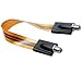 Ghost Wire Flat RG6 Coax Jumper Cable Extreme Slim Flat Window Cable,1ft