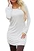 Pink Queen Long Shirts for Women to Wear with Leggings Casual Tunic Top XL White