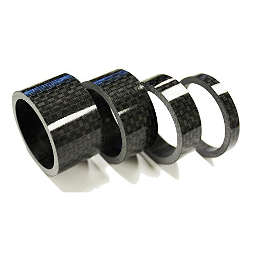 YOUNGFLY Bicycle 5 Pcs Carbon Headset Spacer Fibre Gloss