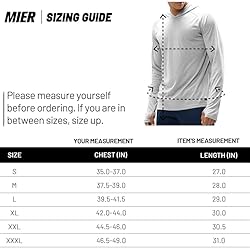 MIER Men's Long Sleeve Hiking Shirts UPF 50+ Sun
