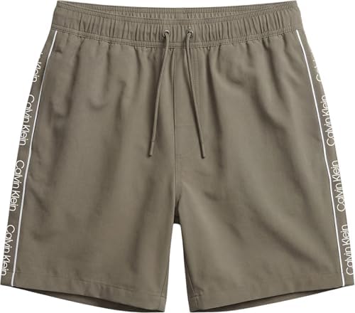 Uomo Pantaloncino da Bagno Medium Drawstring Core con Cordoncino, Verde (Deep Lichen Green), S