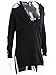 Simplee Apparel Women's Cold Shoulder V Neck Side Slit Pullover Sweater Jumper, One Size, Black