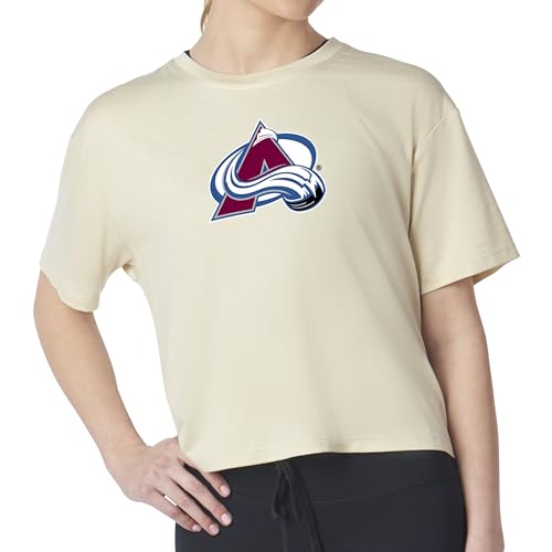 Northwest NHL Colorado Avalanche Women's Kadi Turnout Cropped Tee with Stretch…