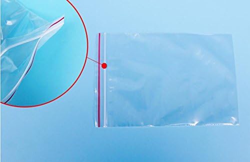 ohofy 100PCS Clear Plastic Poly Zip Ziplock Resealable Packing Storage Bags Small