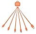 CHAFON Multi Charging Cable Short 6 in 1 USB Charger Cord with USB 2.0,Type C,Micro B,Mini B,Phone Connectors Compatible with Android, Samsung, HTC, Nokia, Sony and More(Orange)