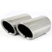 Dsycar Stainless Steel Car Exhaust Muffler Tip Pipes Covers for VW Volkswagen JETTA 2009-2018 / SAGITAR 2011-2015 / POLO 2012-2014 / GOLF 7 2013-2015 (Silver) primary