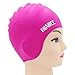 IWAMEE Swim Cap Silicone for Swimmers Man Wommen with lang or short Hair Pink
