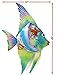 Bejeweled Display Fish w/ Glass Wall Art Plaque & Home Decor
