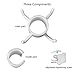 TAGVO Beach Umbrella Hanging Hook, 2 Pack Umbrella Hooks Hanger, 4 Prongs Beach Umbrella Hanging Holder, Beach Accessories for Beach Camping Trips