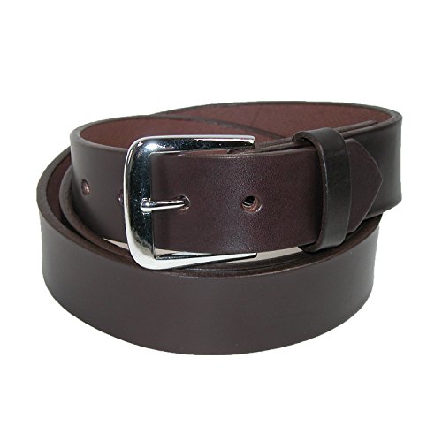 Boston Leather Men's Big & Tall Leather 1 1/2 Inch Bridle Belt, 50, Black