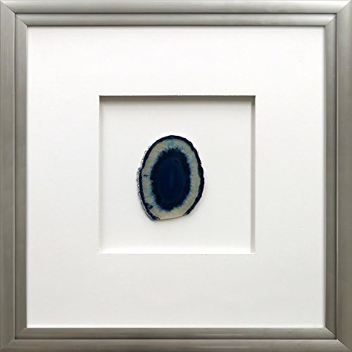 Star Creations FA106044 Framed Teal Agate Slice Print Painting Artwork