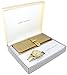 Gino Milano Women's Gold Leather Band Watch & Matching Tri-Fold Wallet Set - Gold