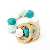 Mamimami Home Teether Mint Infant Teether Wooden Teether Silicone Teether Sensory Toy Baby Toy