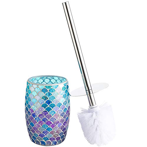 image for Whole Housewares Bathroom Accessories Toilet Brush Set - Blue Toilet B