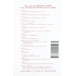 Avances En Ciencia de La Carne (Spanish Edition)