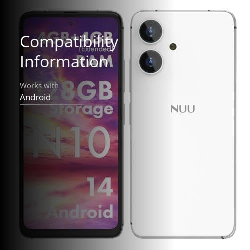 NUU N10 Basic Cell Phone for T-Mobile, Mint, Metro, Qlink, Tello and More 4GB/128GB, Perfect for Teenagers, Dual SIM 4G, Octa-Core 6.6