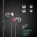 OUCOMI Stereo Bass Earphones with Microphone Rose Red